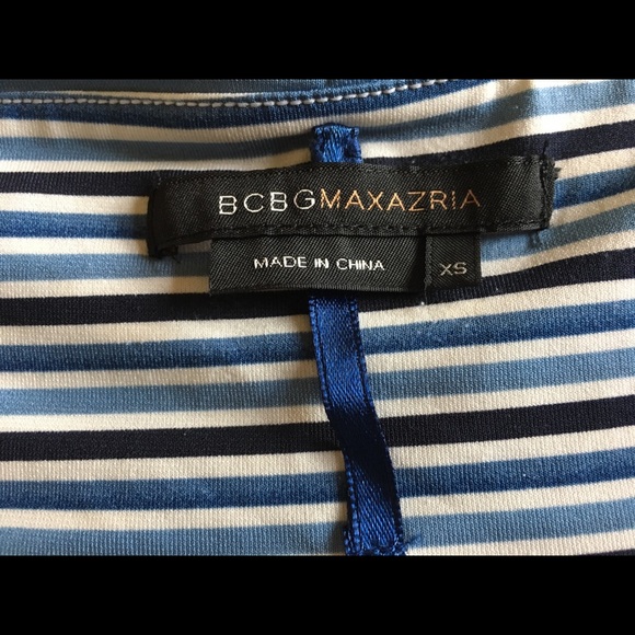 BCBG Strapless Floral and Striped Dress - Picture 7 of 9